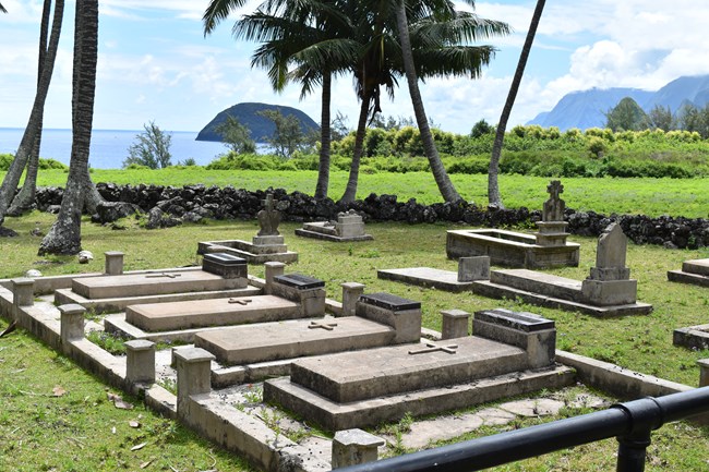 Cemetery at Kalawao on Kalaupapa. Cemetery at Kalawao on Kalaupapa.