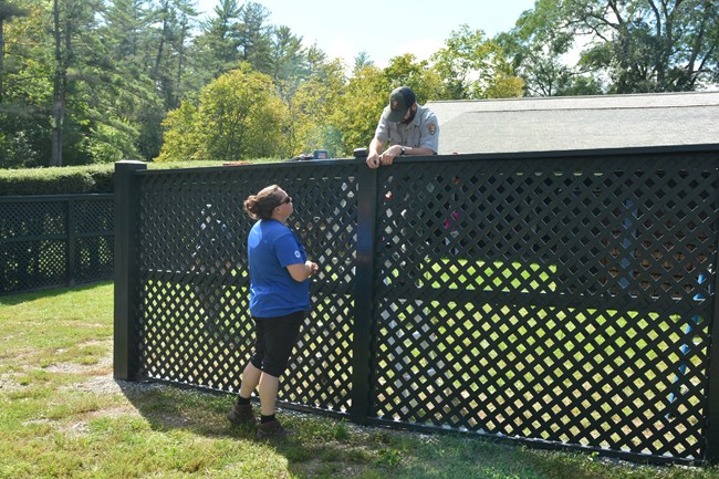 Maintenance to historic fence