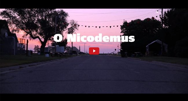 Screenshot from a video with text "Oh Nicodemus"