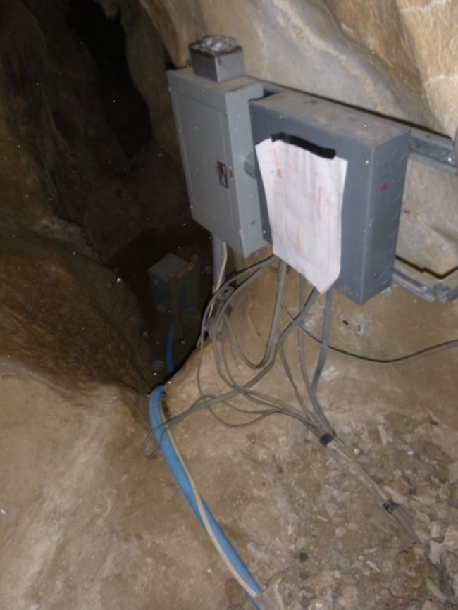 Electrical relay panel in Lehman Caves