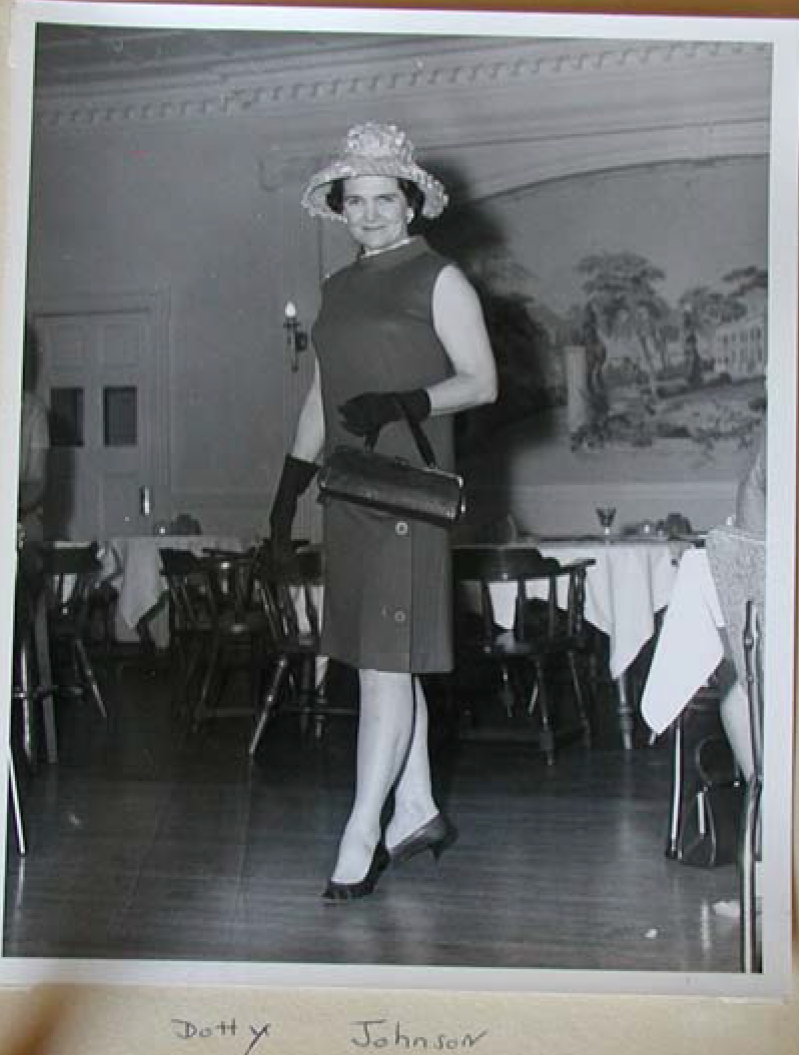 Woman in dress and hat