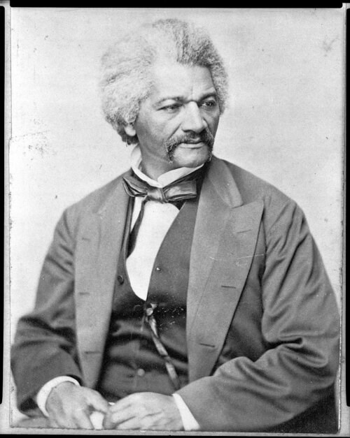 black and white photo of frederick douglass LOC