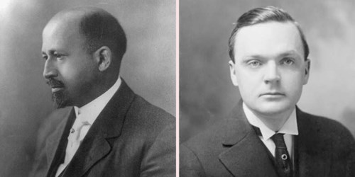DuBois+and+Malone+LOC side by side black and white portraits of du bois and malone LOC