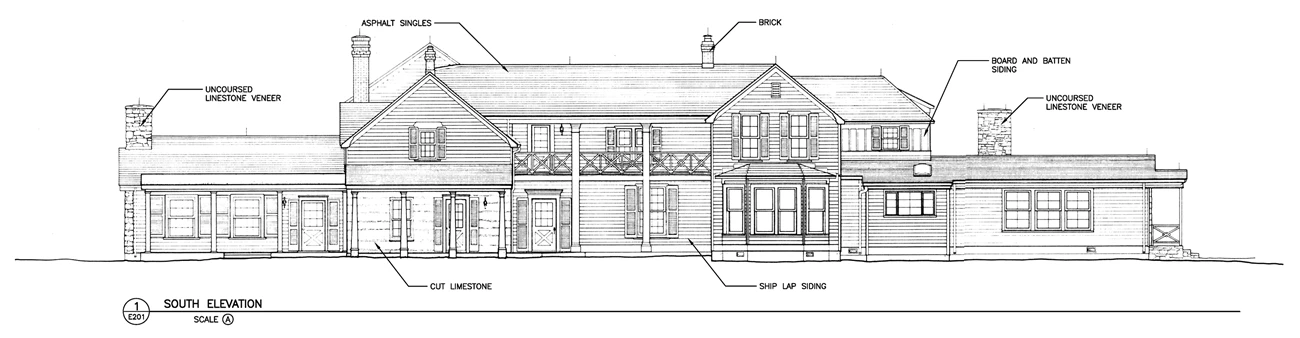 Texas White House architectural drawing