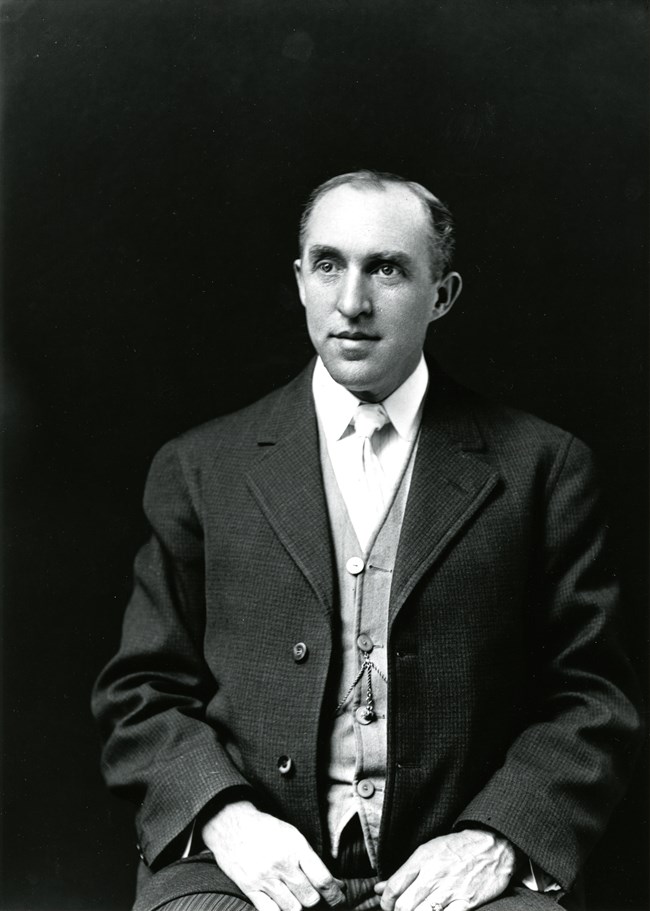 Portrait of Ezra B. Thompson in a suit