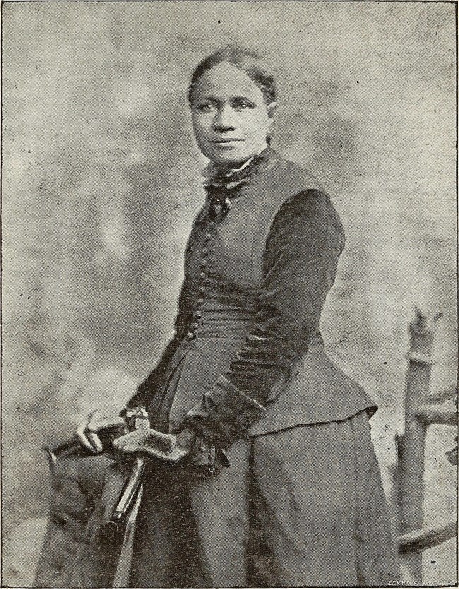 3/4 standing portrait of Frances Ellen Watkins Harper