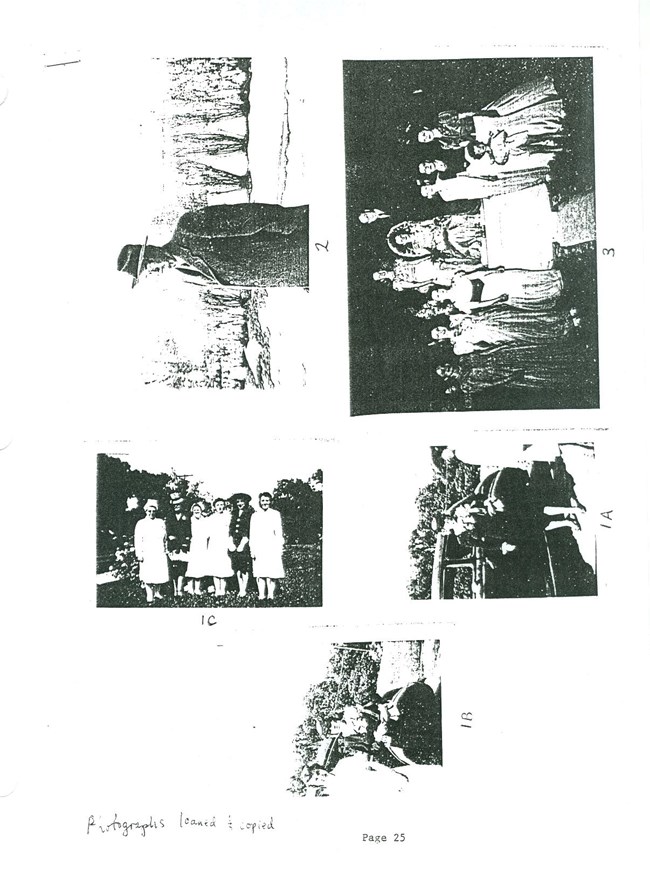 Earnshaw Appendix 001 Three photographs by Stella E. Earnshaw of Bess W. Truman at Nurse Cadet Corps 1945 birthday party. Identifications from the back of the photos: a. “Mrs. Harry S. Truman and her Chevy in front of the Sanitarium, 7/1/45.” b. “Mrs. Truman and Nancy Lacke, s