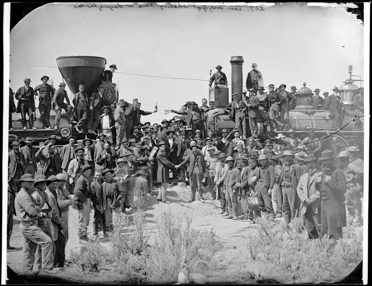 East and West Shaking Hands at Laying Last Rail East and West Shaking Hands at Laying Last Rail