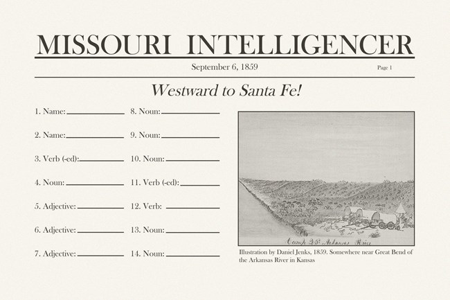 Ad Lib Activity - Westward to Santa Fe - 1 Image of ad lib activity