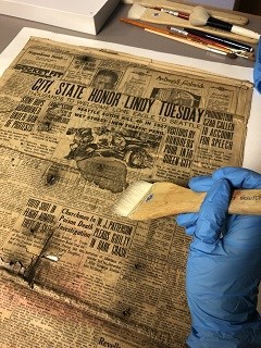 Newspaper found in the Paradise Developed Area Dig