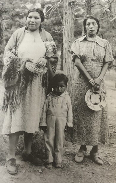 Ethel Jack Ethal Jack (right) and her sister, Viola Crook with unidentified child, ca. 1937.