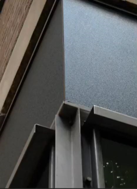 Exterior window mockup (SE corner of Tower D).