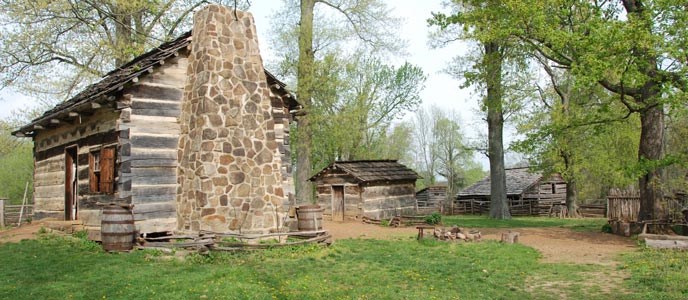 Farm yard and cabin