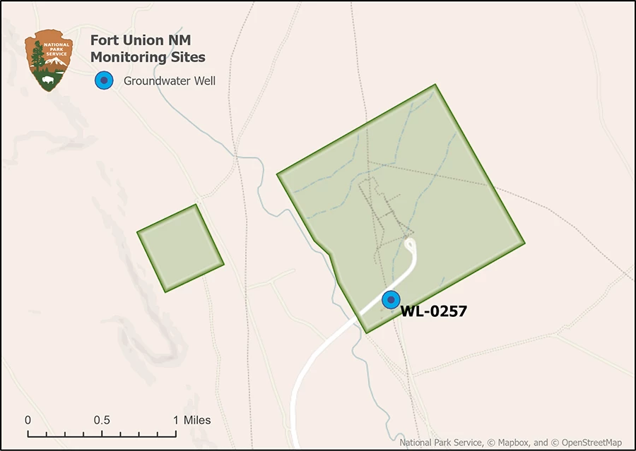 Figure 1 FOUN map Map of a groundwater well in the southern end of the main park unit.