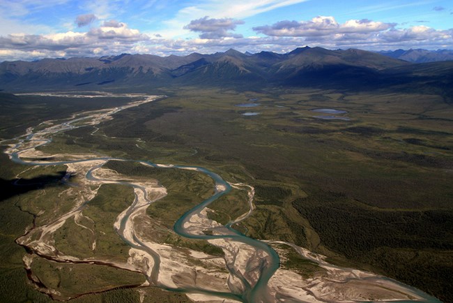 A braided Arctic river.