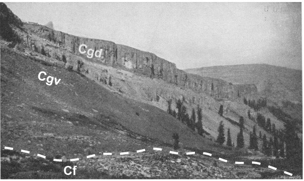 black and white photos of hillside banded cliffs