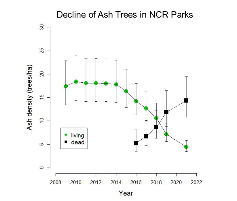 Decline of Ash Trees in NCR Parks Ash Tree Decline