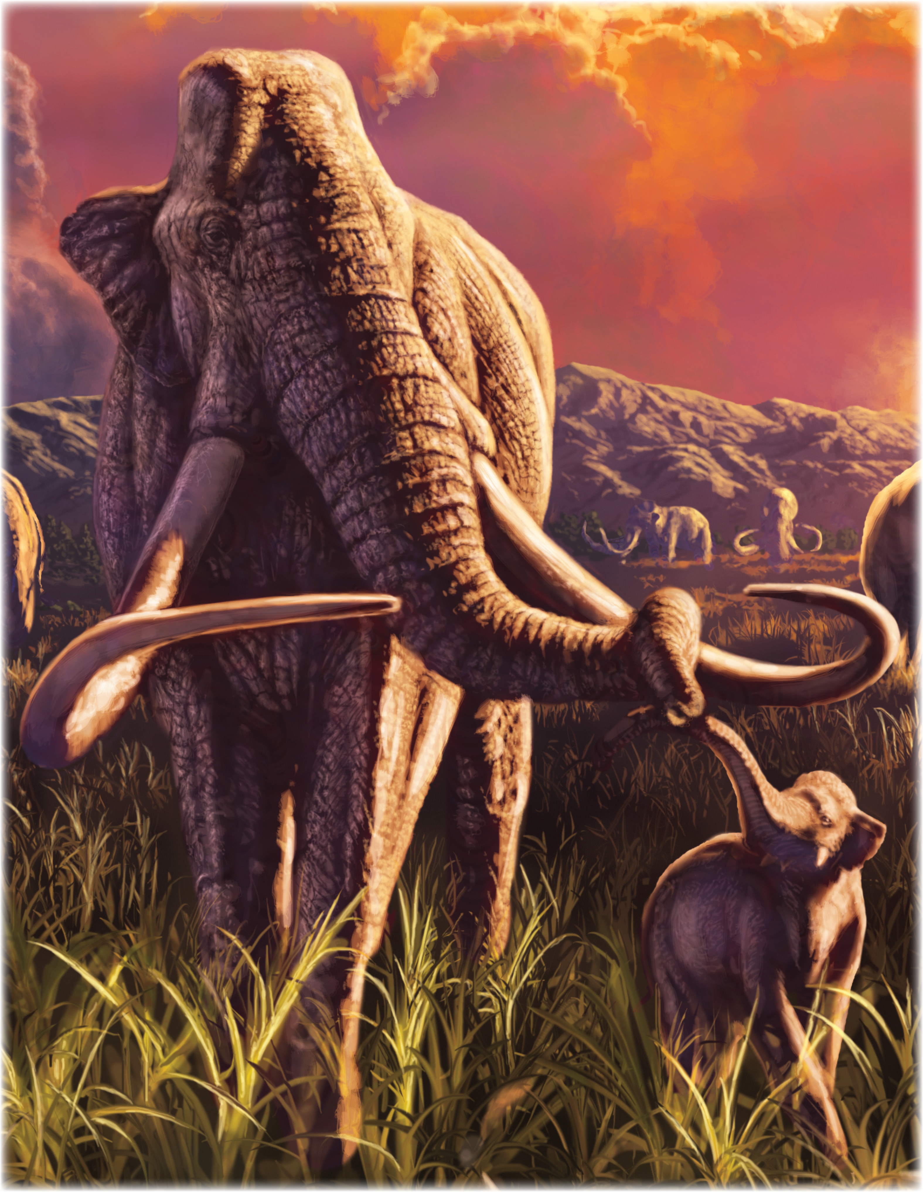 painting of a mammoth
