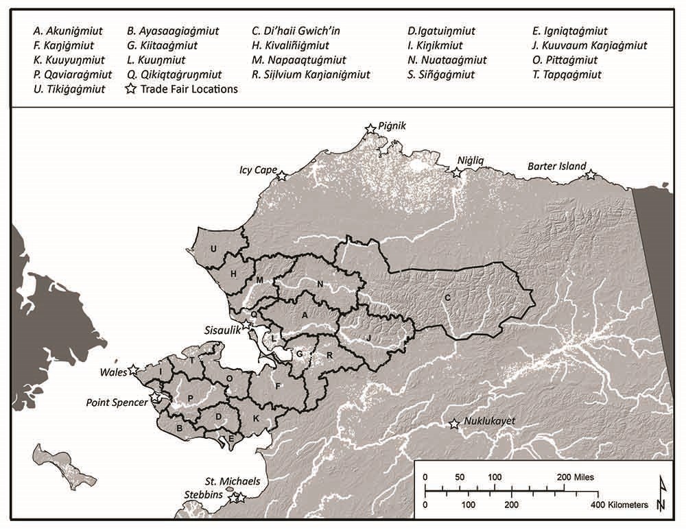 Figure 1_Trade and Nations A map of northwest Alaska showing trade nations.