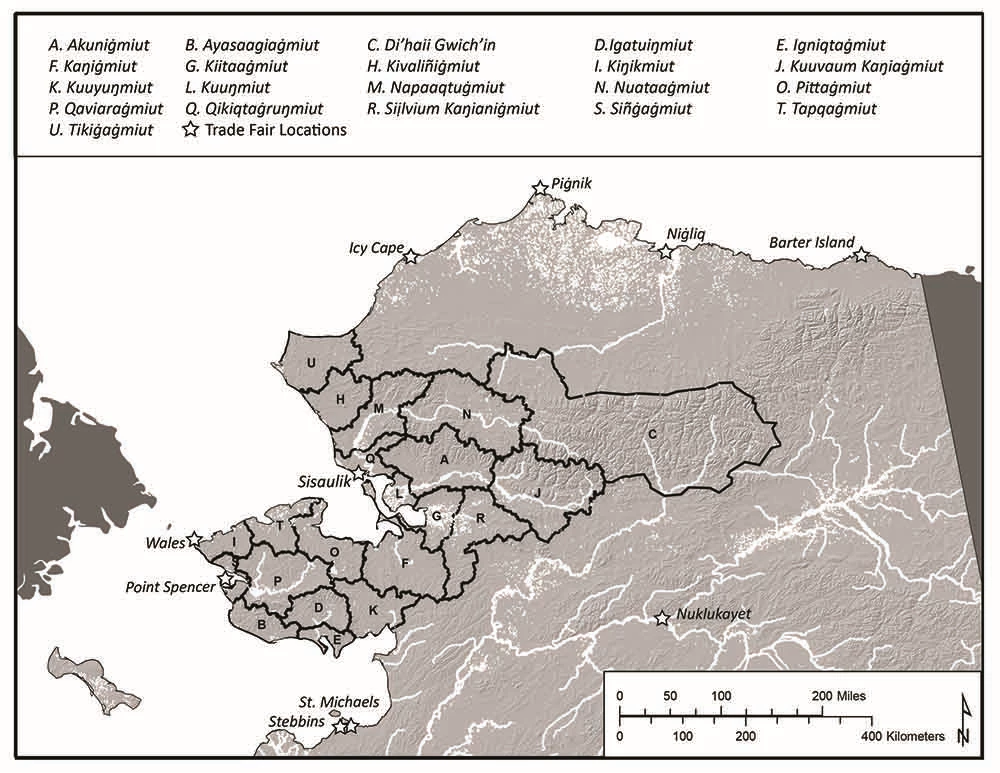 Figure 1_Trade and Nations A map of northwest Alaska showing trade nations.