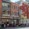 Crowd lined up in front of Ford's Theatre