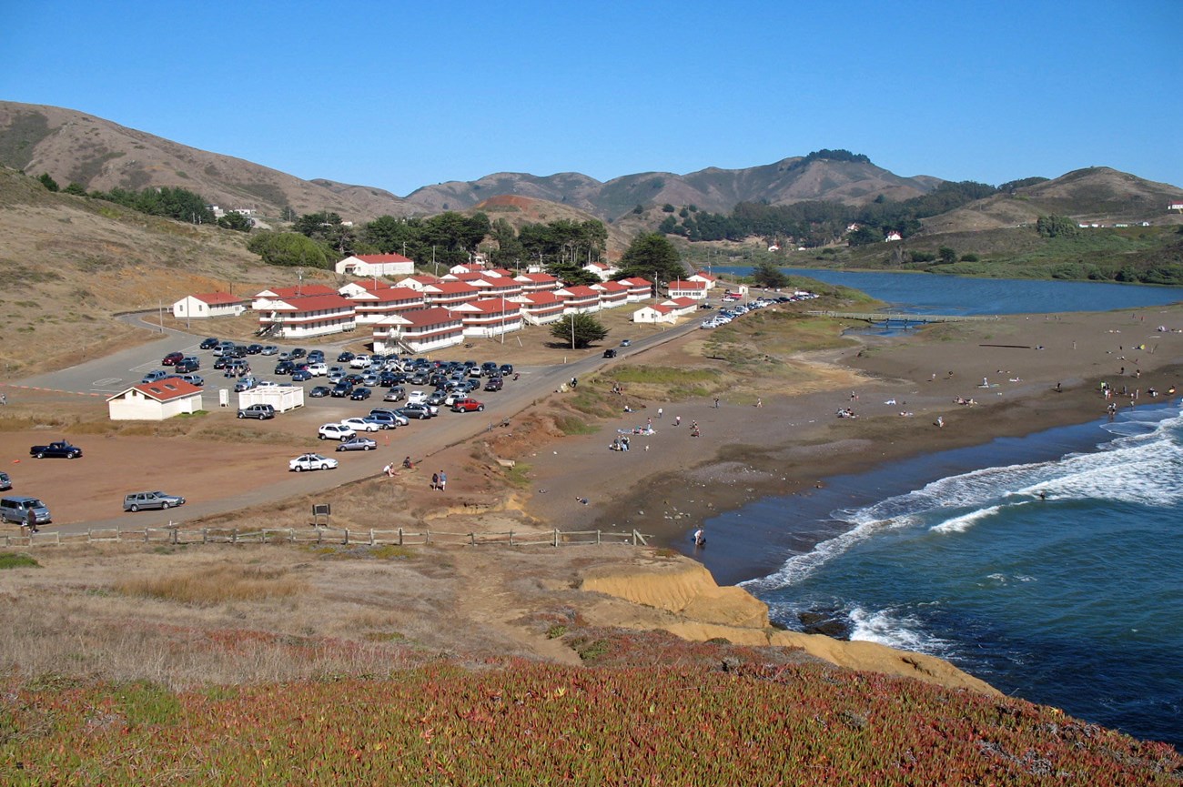 Photo of barracks on the bay. Photo of barracks on the bay.