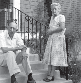 Frank and Natalie Wallace Photo of Frank and Natalie Wallace on the steps of their home
