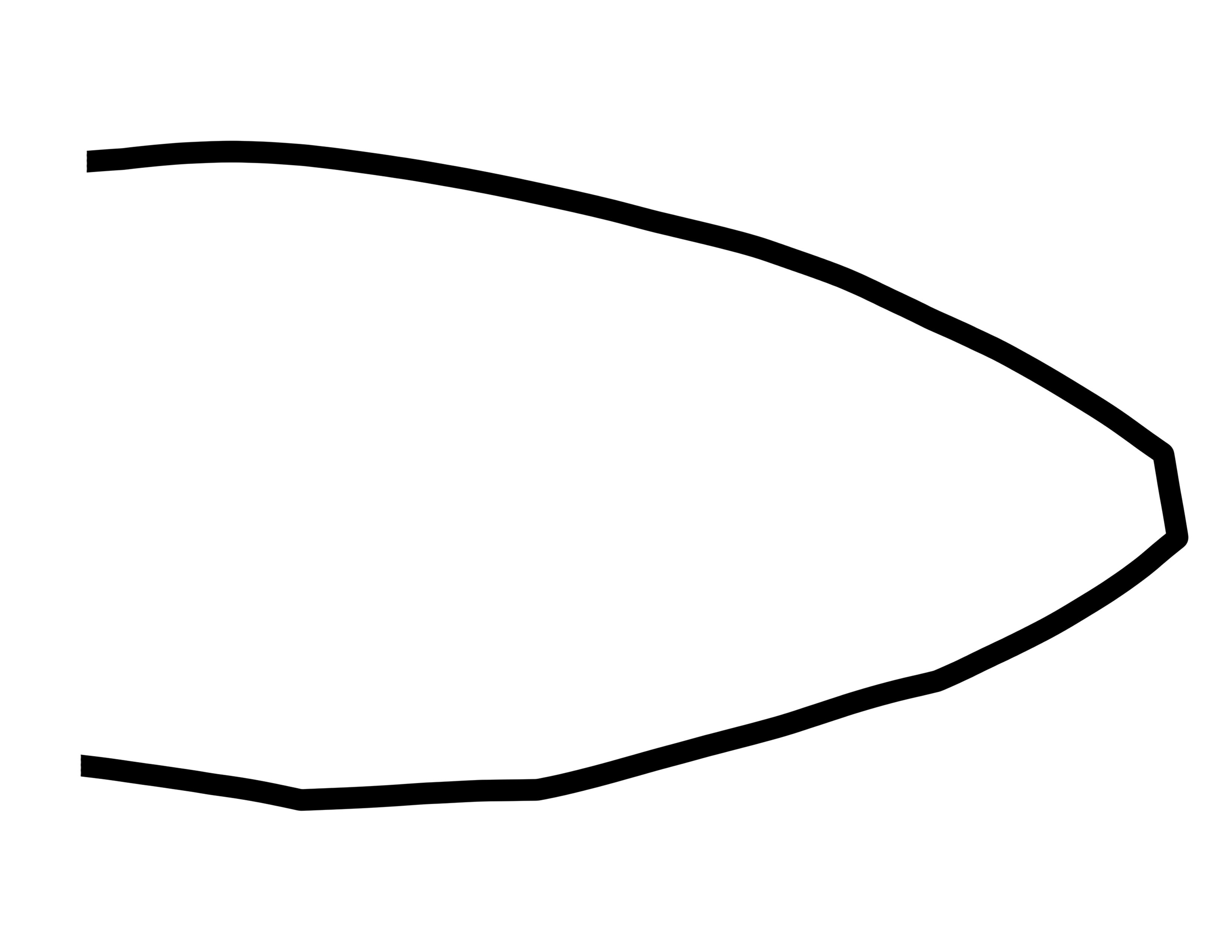 A sewing pattern for the front body of a fish.