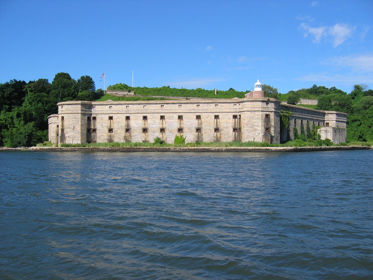 Battery Weed Granite fort seen from the water