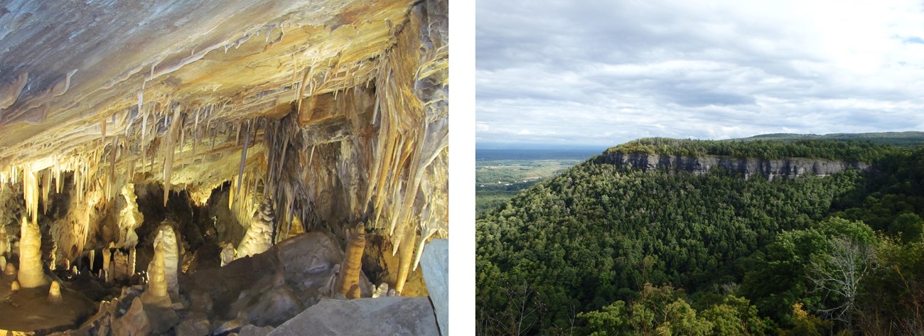 Image of cave features at GLCA and scenery at JOBO