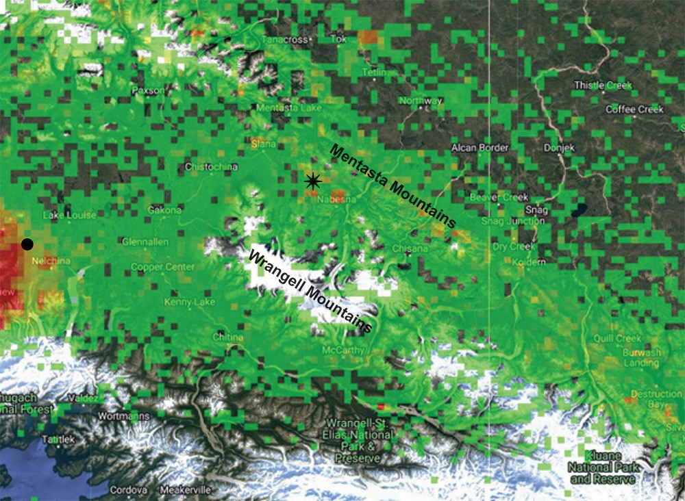 A map of locations for migratory golden eagles