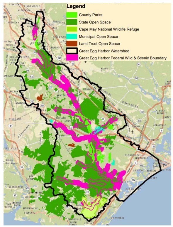 The different land uses of the Great Egg Harbor Watershed. Link to current Recreation Inventory of the Great Egg Harbor National Scenic and Recreational River.