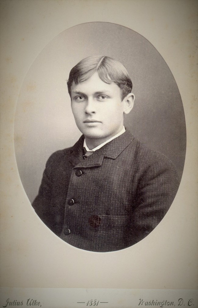 Garfield-HarryA-1881 portrait of a young man that is in black and white