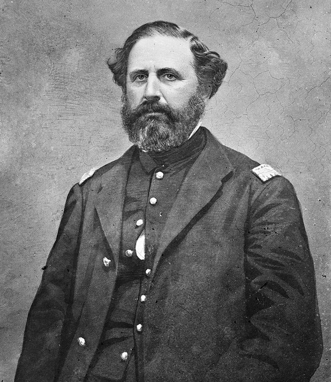 Colonel Speed Smith Fry A black and white image of Fry in US Army uniform