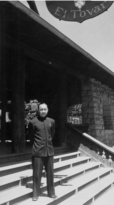George Murakami, Bell Captain at El Tovar Hotel, June 17, 1955.