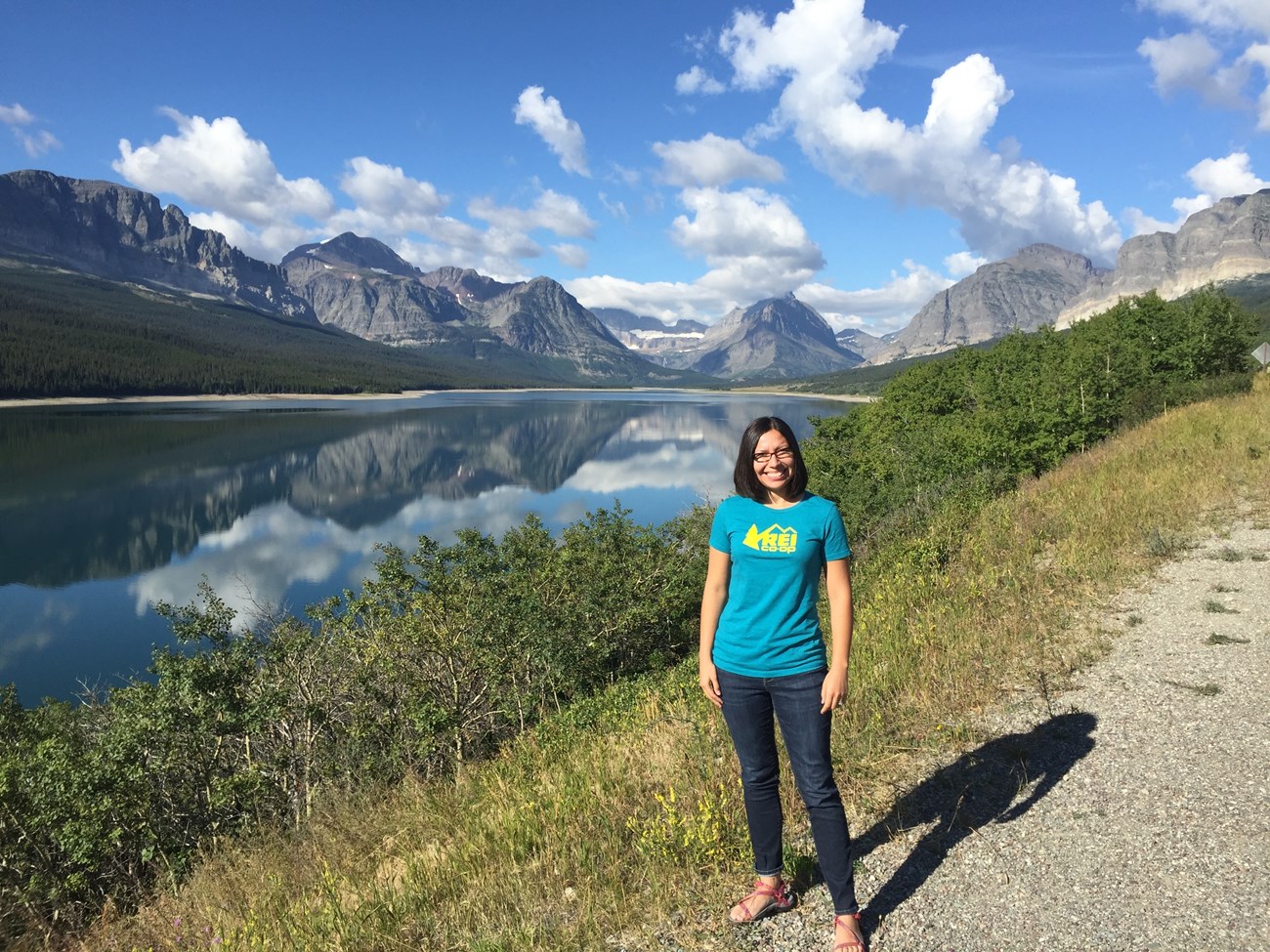Glacier-Alex at Saint Mary Lake in Glacier National Park in Montana