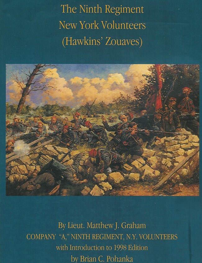 Cover of book, with printed words, and image of soldiers in uniform crouching and firing weapons