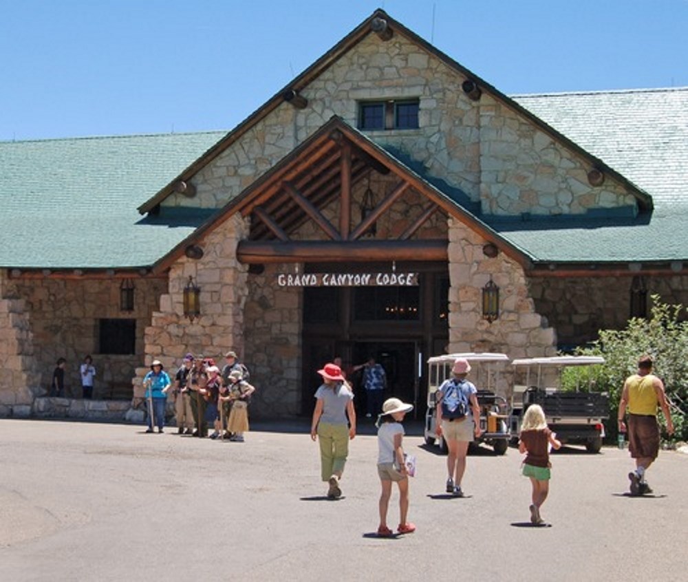 Grand Canyon Lodge entrance Grand Canyon Lodge entrance