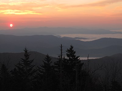 Clouds settle over Great Smoky Mountains National Park. National Park Service photo.