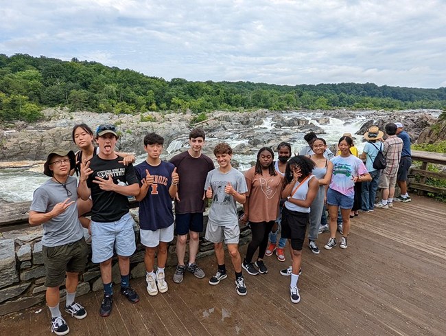Group of SCA members at Great Falls Group of SCA members at Great Falls