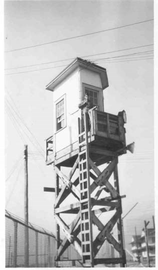 a small shack on an elevated platform