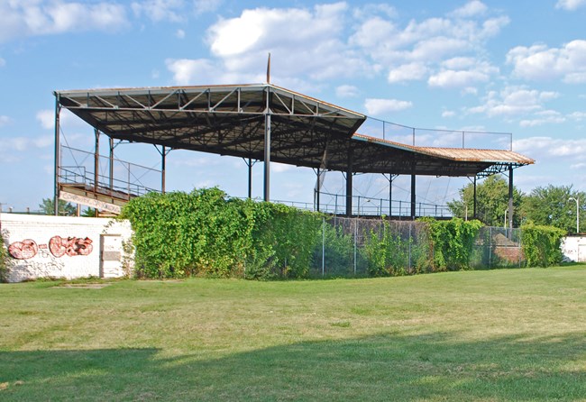 Old baseball grandstand