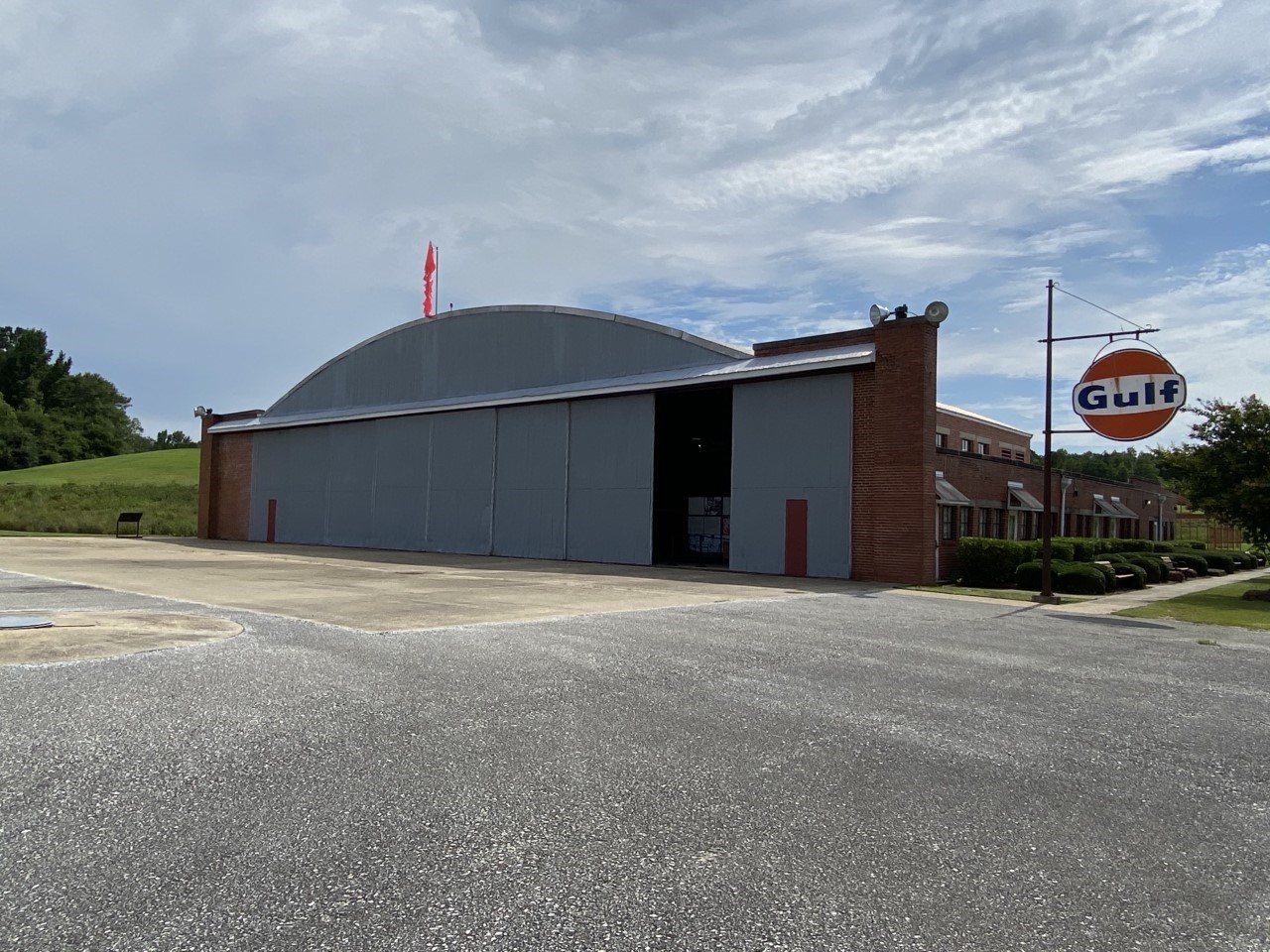 Shown here is an angled view of  Hangar No. 1 museum.