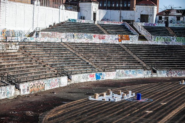 Hinchliffe Stadium bef=ore the HOPE project. Hinchliffe Stadium before the HOPE project.