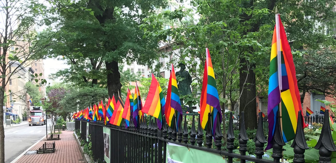 Flags at Christopher Park