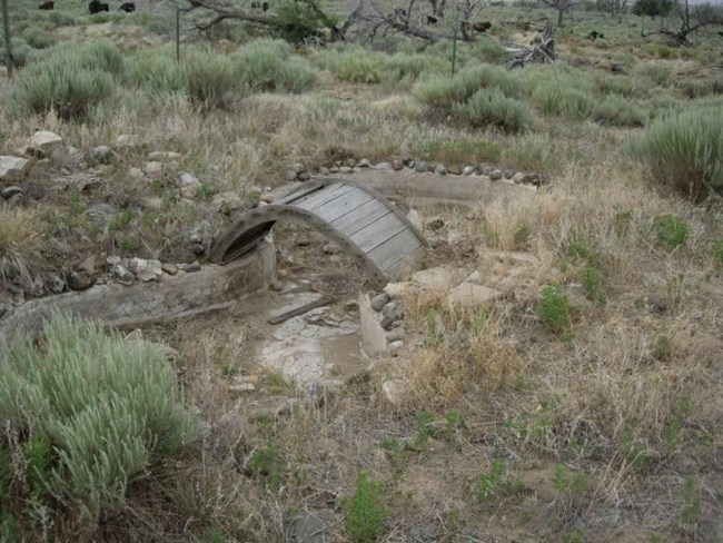 current appearance of a garden at Amache