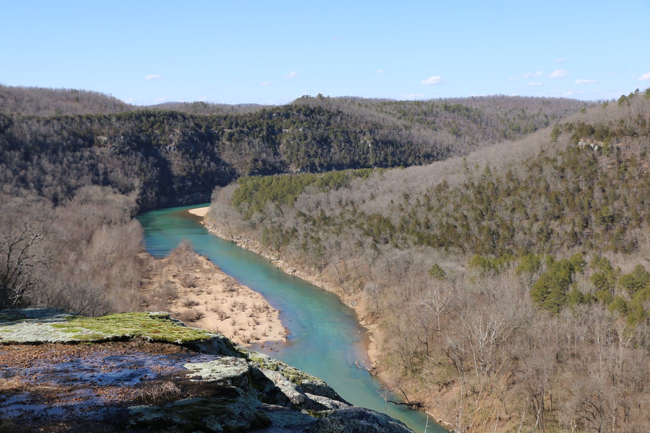 The river winds through the Lower Buffalo Wilderness