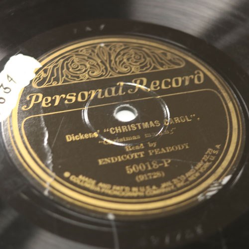 Record album label for A Christmas Carol recording