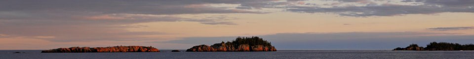 Gull Rocks with a vibrant sky