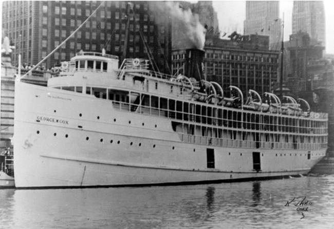 SS George M Cox, newly refurbished, just days before sinking